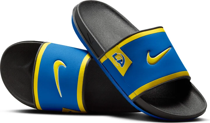 Nike Men's Offcourt (Los Angeles Rams) Offcourt Slides in Blue | FN4455-400