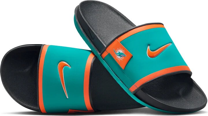 Nike Men's Offcourt (Miami Dolphins) Offcourt Slides in Green | FN4129-300