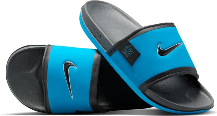 Nike Men's Offcourt (Miami Marlins) Offcourt Slides in Blue | FN4187-400