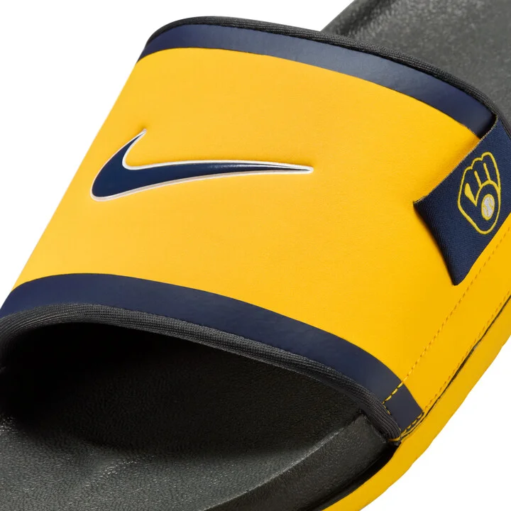 Nike Men's Offcourt (Milwaukee Brewers) Offcourt Slides in Yellow | FN2701-700 - Image 6