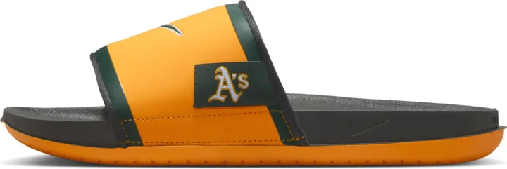 Nike Men's Offcourt (Oakland A's) Offcourt Slides in Yellow | FN2679-700 - Image 2