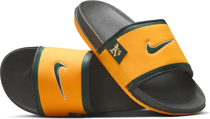 Nike Men's Offcourt (Oakland A's) Offcourt Slides in Yellow | FN2679-700
