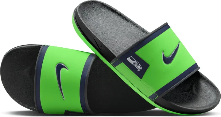 Nike Men's Offcourt (Seattle Seahawks) Offcourt Slides in Green | FN4466-300