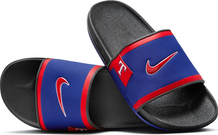 Nike Men's Offcourt (Texas Rangers) Offcourt Slides in Blue | FN4456-400