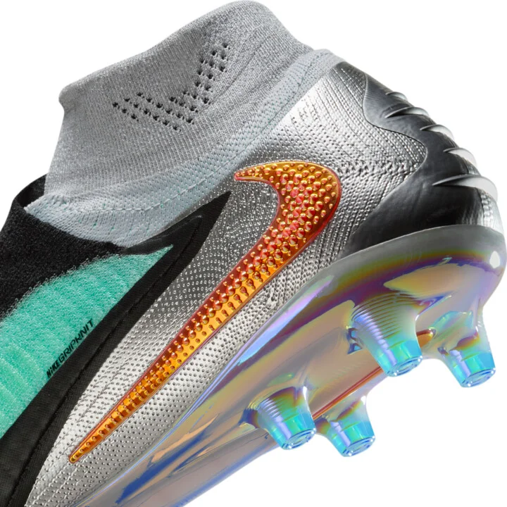 Nike Men's Phantom 6 High Elite Artificial-Grass Soccer Cleats in Grey | IH3985-001 - Image 9