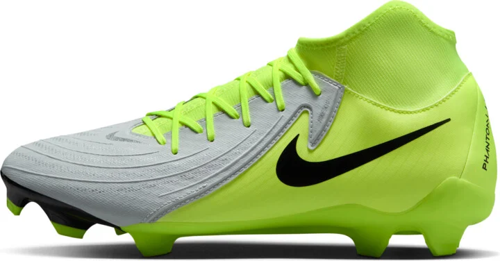 Nike Men's Phantom Luna 2 Academy Multi-Ground High-Top Soccer Cleats in Grey | FD6725-003