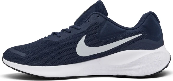 Nike Men's Revolution 7 Running Sneakers from Finish Line - Navy, Pure Platinum - Image 3