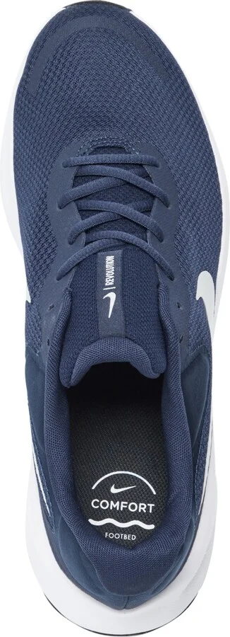 Nike Men's Revolution 7 Running Sneakers from Finish Line - Navy, Pure Platinum - Image 5