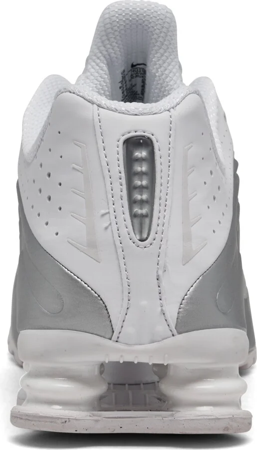 Nike Men's Shox R4 Casual Sneakers from Finish Line - White, Silver - Image 4