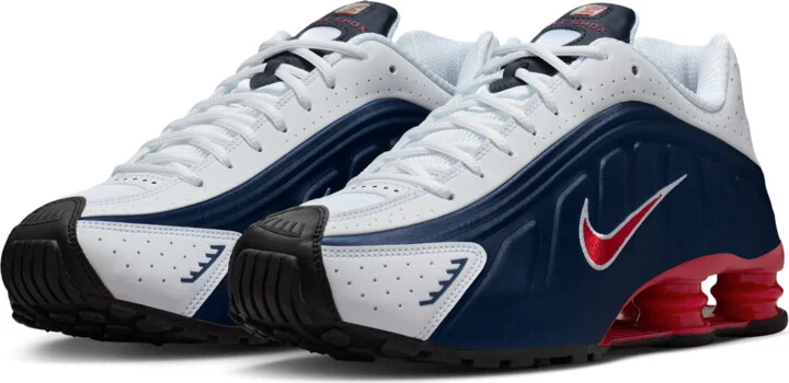 Nike Men's Shox R4 Shoes in Blue | HQ1988-400 - Image 5