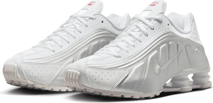 Nike Men's Shox R4 Shoes in White | HQ1988-101 - Image 5