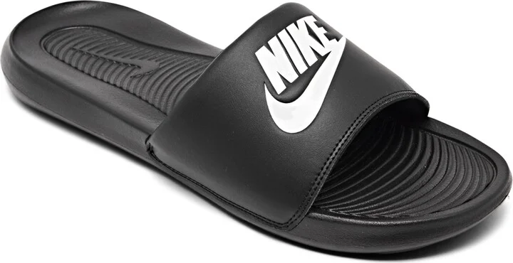 Nike Men's Victori One Slide Sandals from Finish Line - Black, White