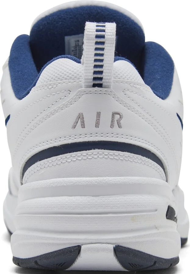 Nike Men's Wide-Width Air Monarch Iv Training Sneakers from Finish Line - White, Metallic Silver, Navy - Image 4