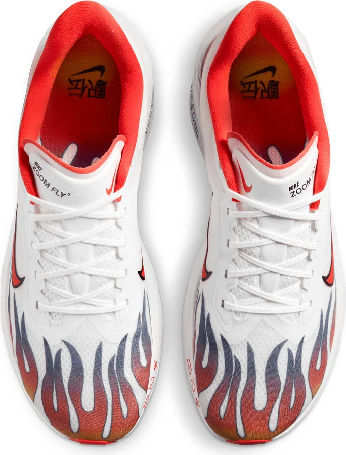 Nike Men's Zoom Fly 6 PRM Road Racing Shoes in White | HQ3498-100 - Image 4