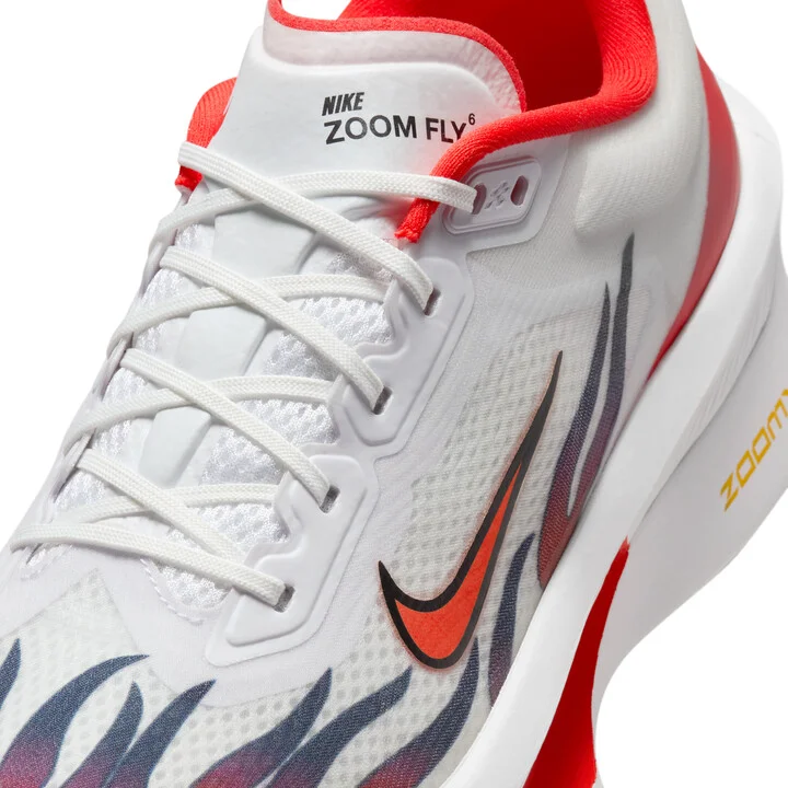 Nike Men's Zoom Fly 6 PRM Road Racing Shoes in White | HQ3498-100 - Image 7