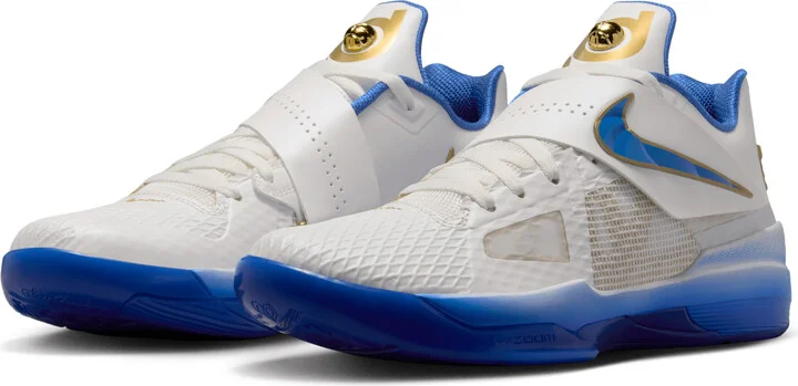 Nike Men's Zoom KD 4 Shoes in White | IB3546-100 - Image 5