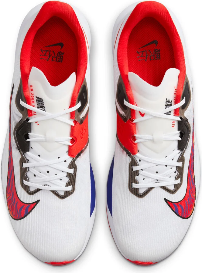 Nike Men's Zoom Rival Fly 4 Road Racing Shoes in White | HQ3512-100 - Image 4