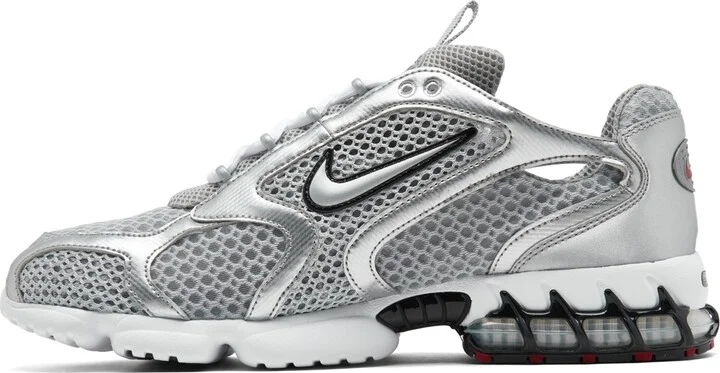 Nike Men's Zoom Spiridon Cage 2 Casual Sneakers from Finish Line - Grey/Silver - Image 3