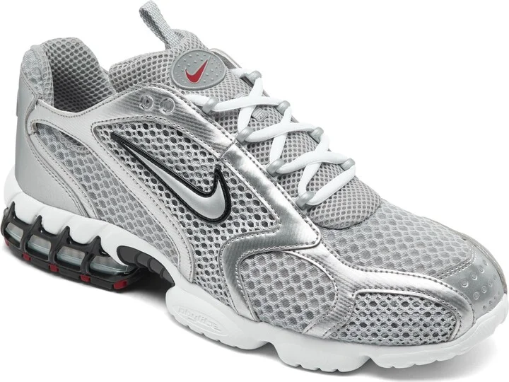 Nike Men's Zoom Spiridon Cage 2 Casual Sneakers from Finish Line - Grey/Silver