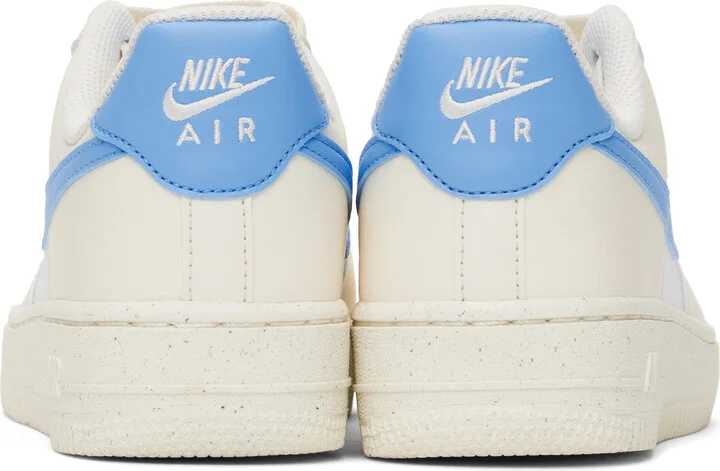 Nike Off-White & Blue Air Force 1 '07 Next Nature Sneakers - Image 2