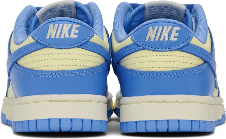 Nike Off-White & Blue Dunk Low Retro Sneakers - Image 2