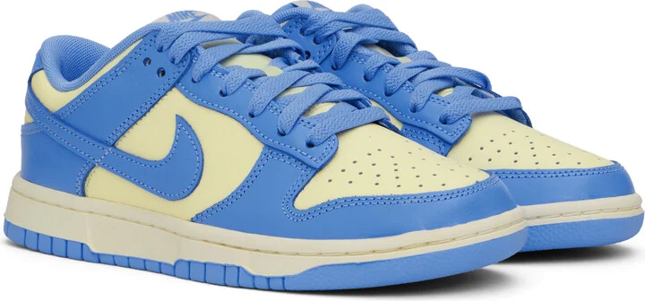 Nike Off-White & Blue Dunk Low Retro Sneakers - Image 4