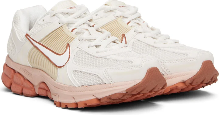 Nike Off-White & Orange Zoom Vomero 5 Sneakers - Image 4