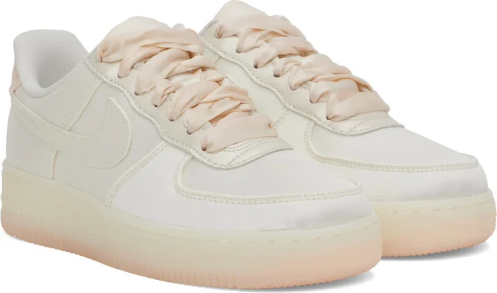 Nike Off-White & Pink Air Force 1 '07 LV8 Sneakers - Image 4