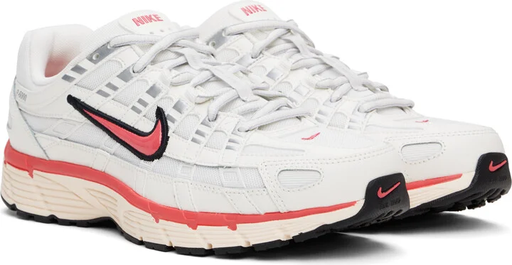 Nike Off-White & Pink P-6000 Sneakers - Image 4