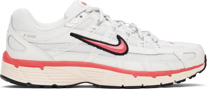 Nike Off-White & Pink P-6000 Sneakers