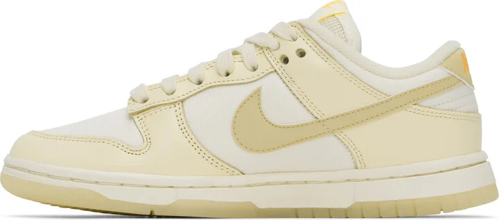 Nike Off-White & Yellow Dunk Low Sneakers - Image 3