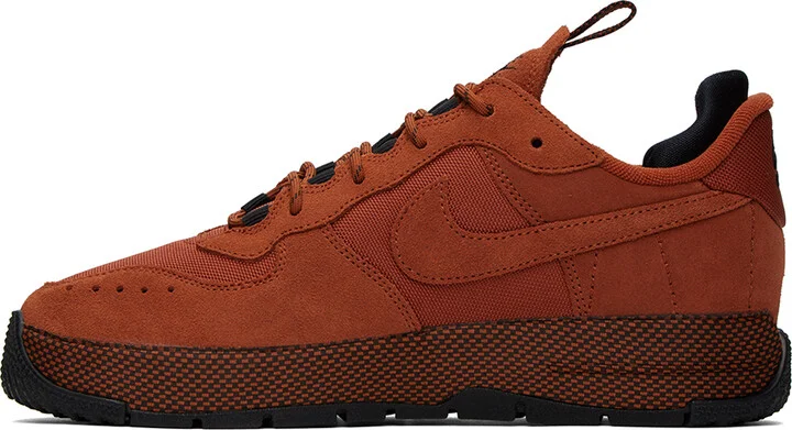 Nike Orange Air Force 1 Wild Sneakers - Image 3