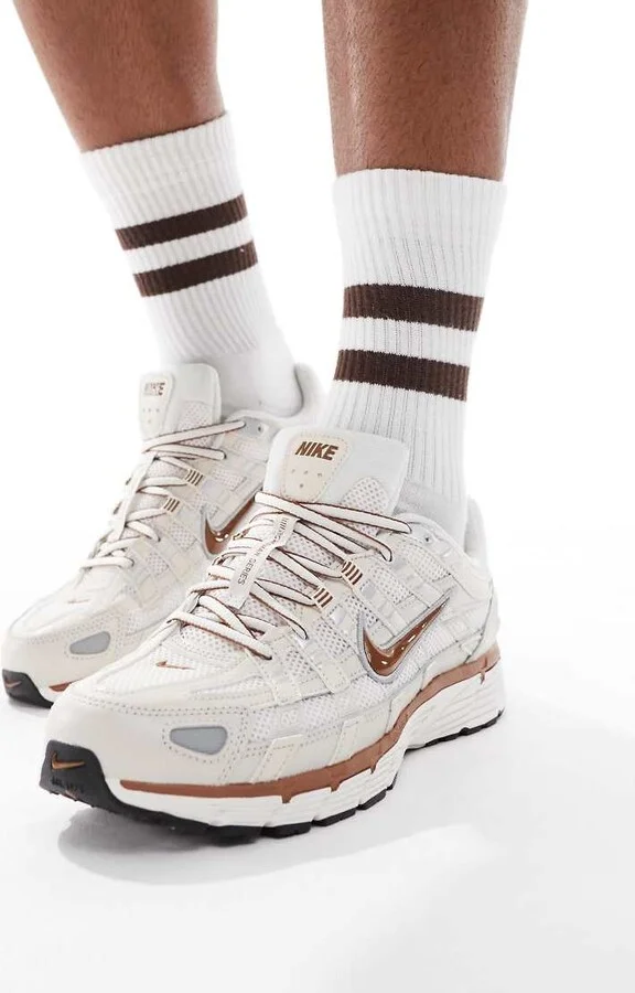 Nike P-6000 sneakers in beige and brown - Image 3