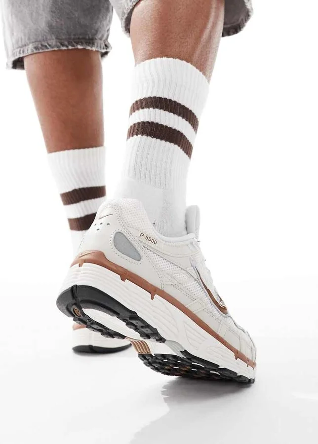 Nike P-6000 sneakers in beige and brown - Image 4