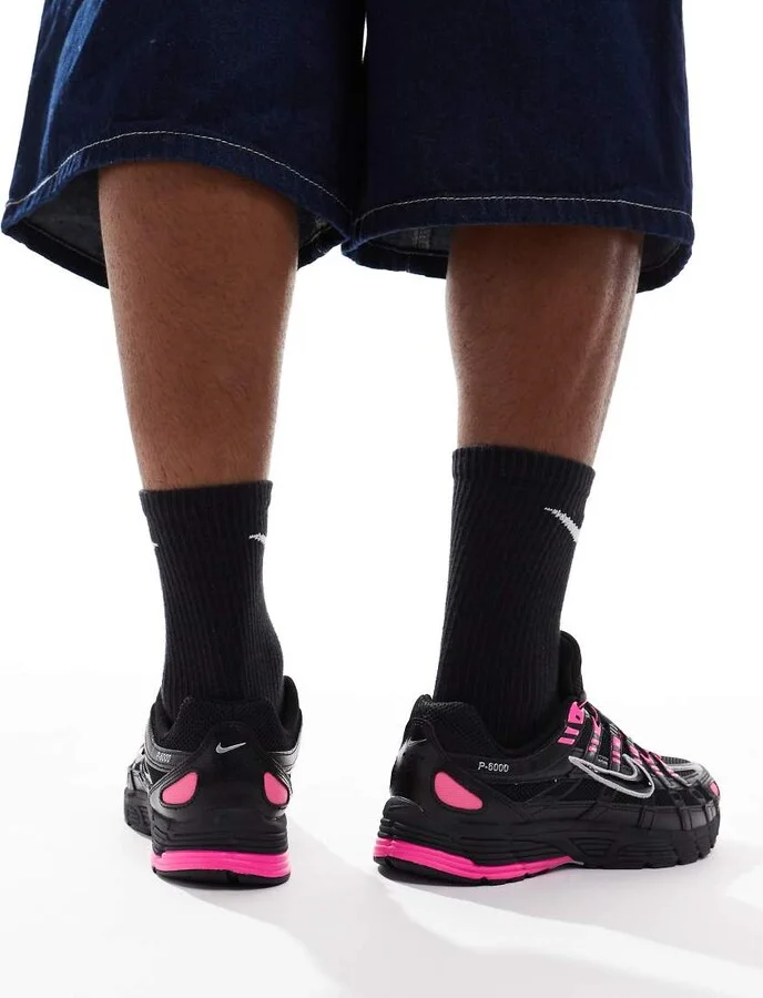 Nike P-6000 sneakers in black and pink - Image 4