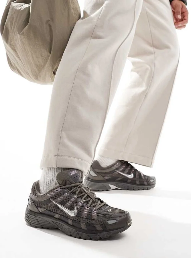 Nike P-6000 sneakers in dark gray and silver - Image 2
