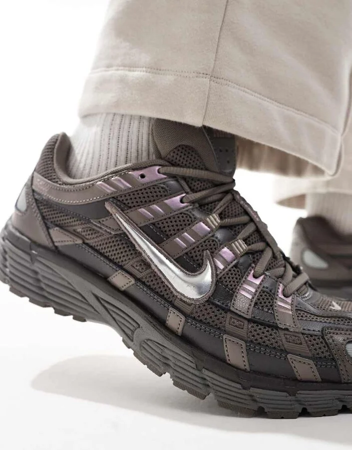 Nike P-6000 sneakers in dark gray and silver - Image 4