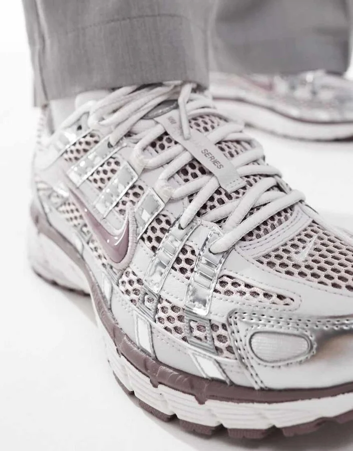 Nike P-6000 sneakers in silver and purple - Image 4