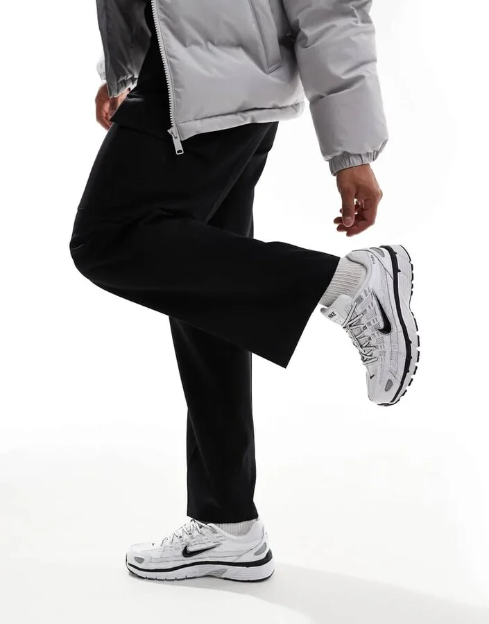 Nike P-6000 sneakers in silver and white