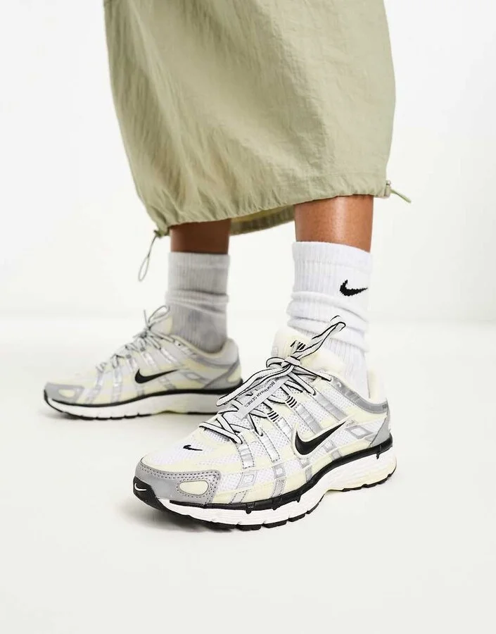 Nike P-6000 sneakers in white and black - Image 4