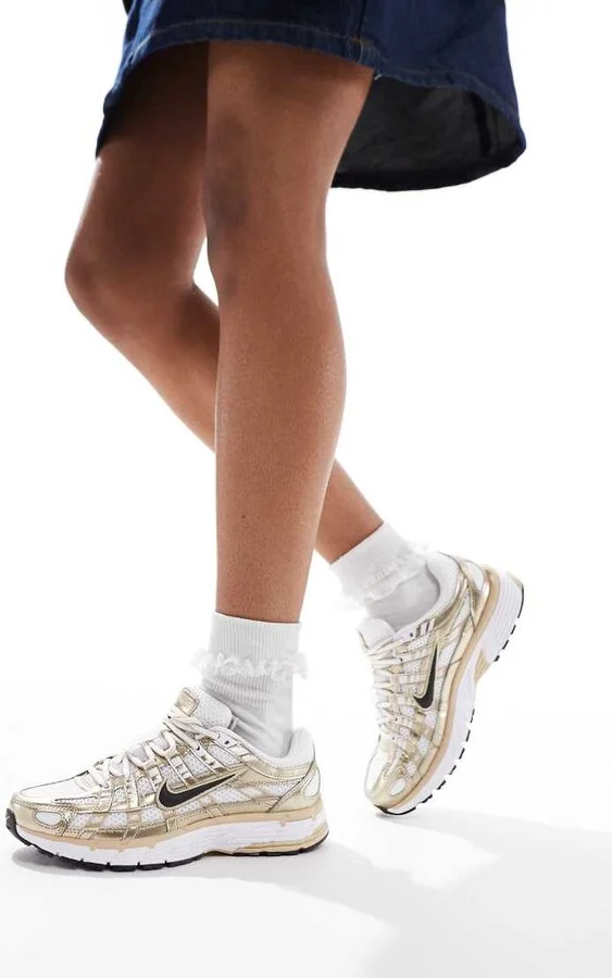 Nike P-6000 sneakers in white and gold - Image 4