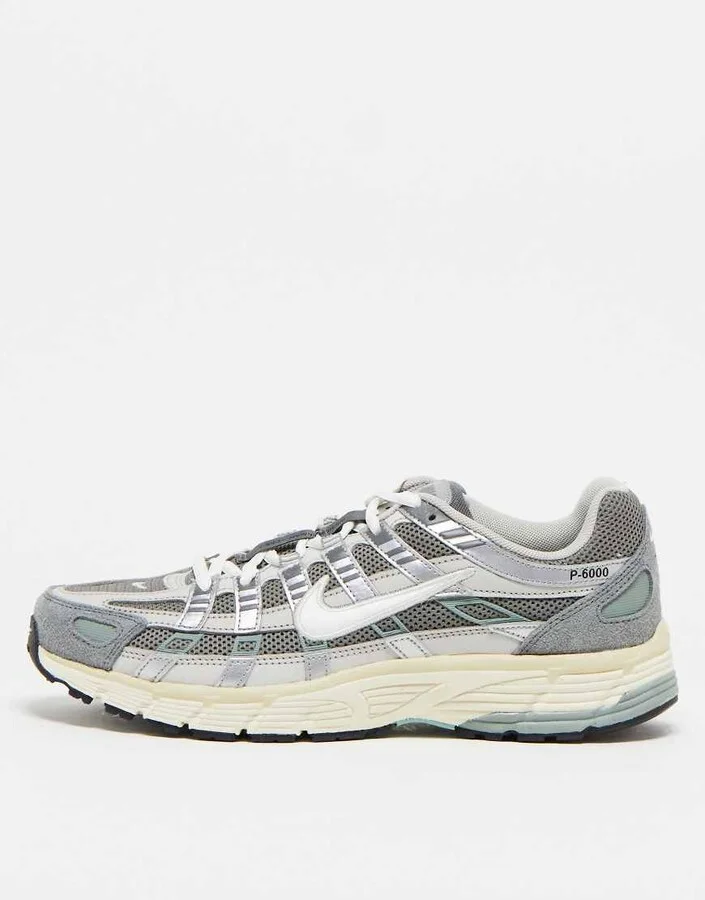 Nike P-6000 sneakers in white and gray