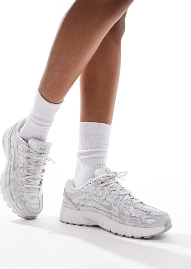 Nike P-6000 sneakers in white and gray