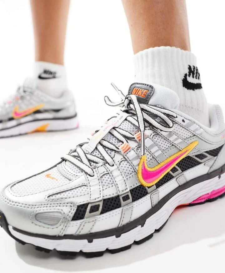 Nike P-6000 sneakers in white and pink - Image 4