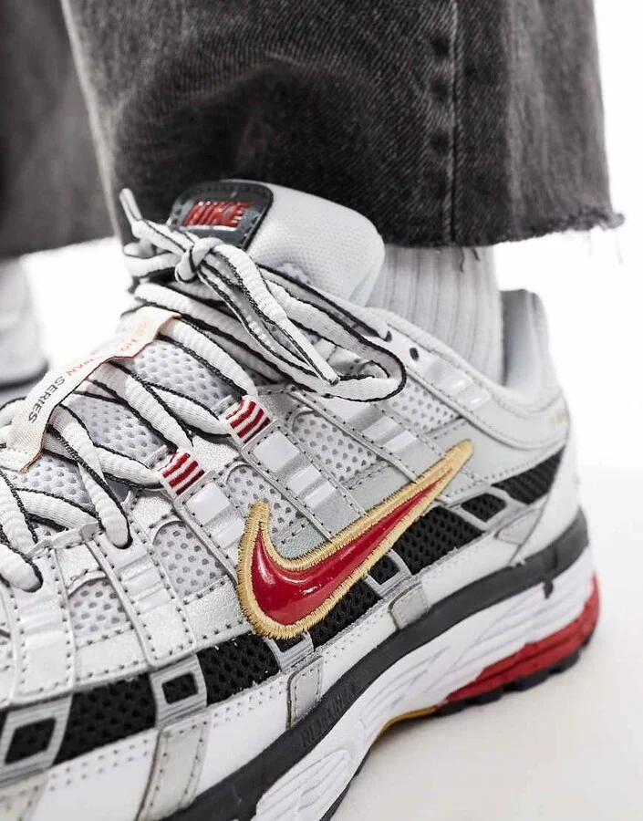 Nike P-6000 sneakers in white and red - Image 4