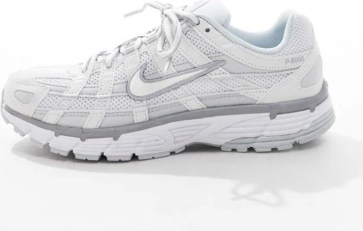 Nike P-6000 sneakers in white and silver - Image 2