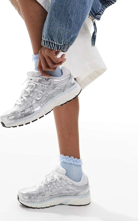 Nike P-6000 sneakers in white, gray and blue - Image 3