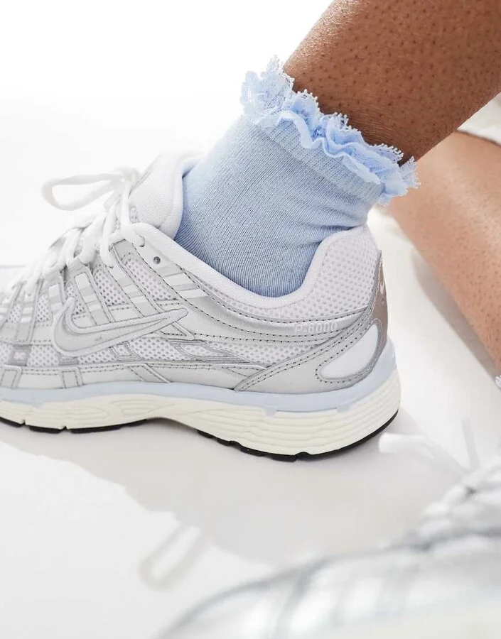 Nike P-6000 sneakers in white, gray and blue - Image 4
