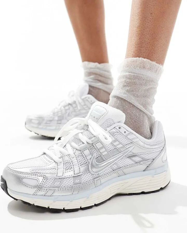 Nike P-6000 sneakers in white, gray and blue