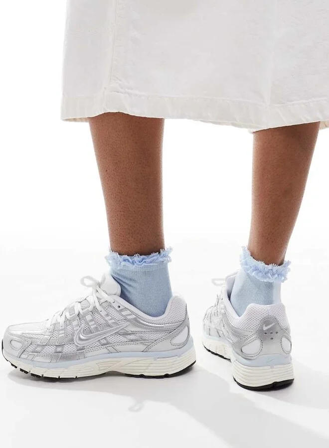 Nike P-6000 sneakers in white, gray and blue